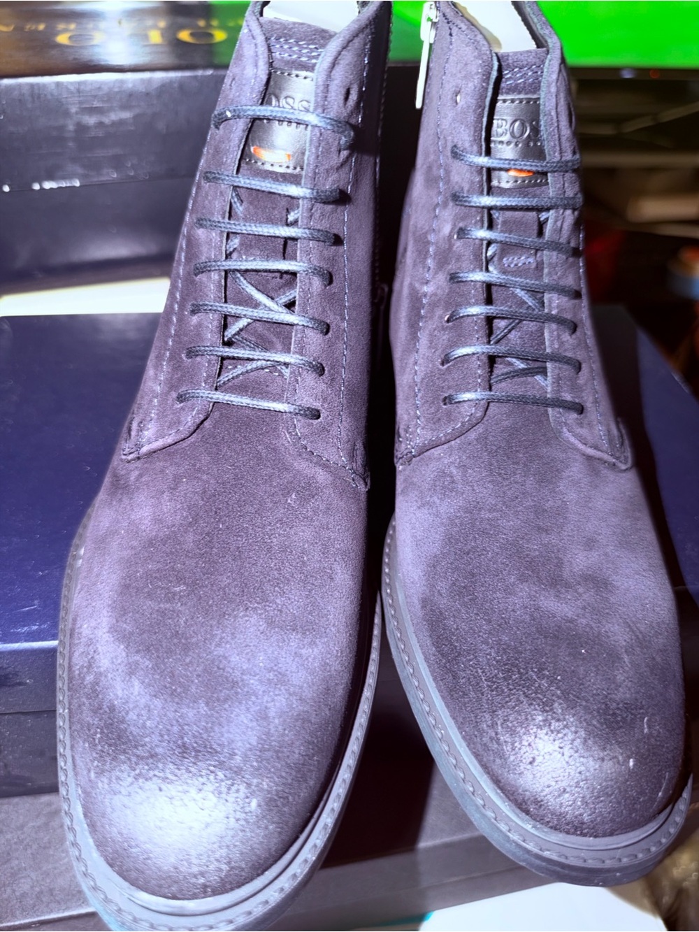 Hugo Boss Men's Suede Chukka Boots - Dark Brown